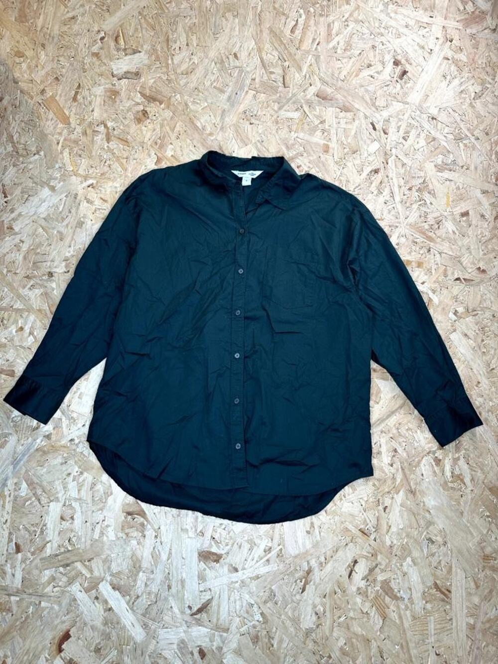Old Navy Womens Small Green The Boyfriend Shirt Long Sleeve Cotton Button Up